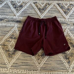 Fabletics Maroon Drawstring Shorts